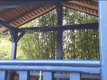 Pergola en bois terminée